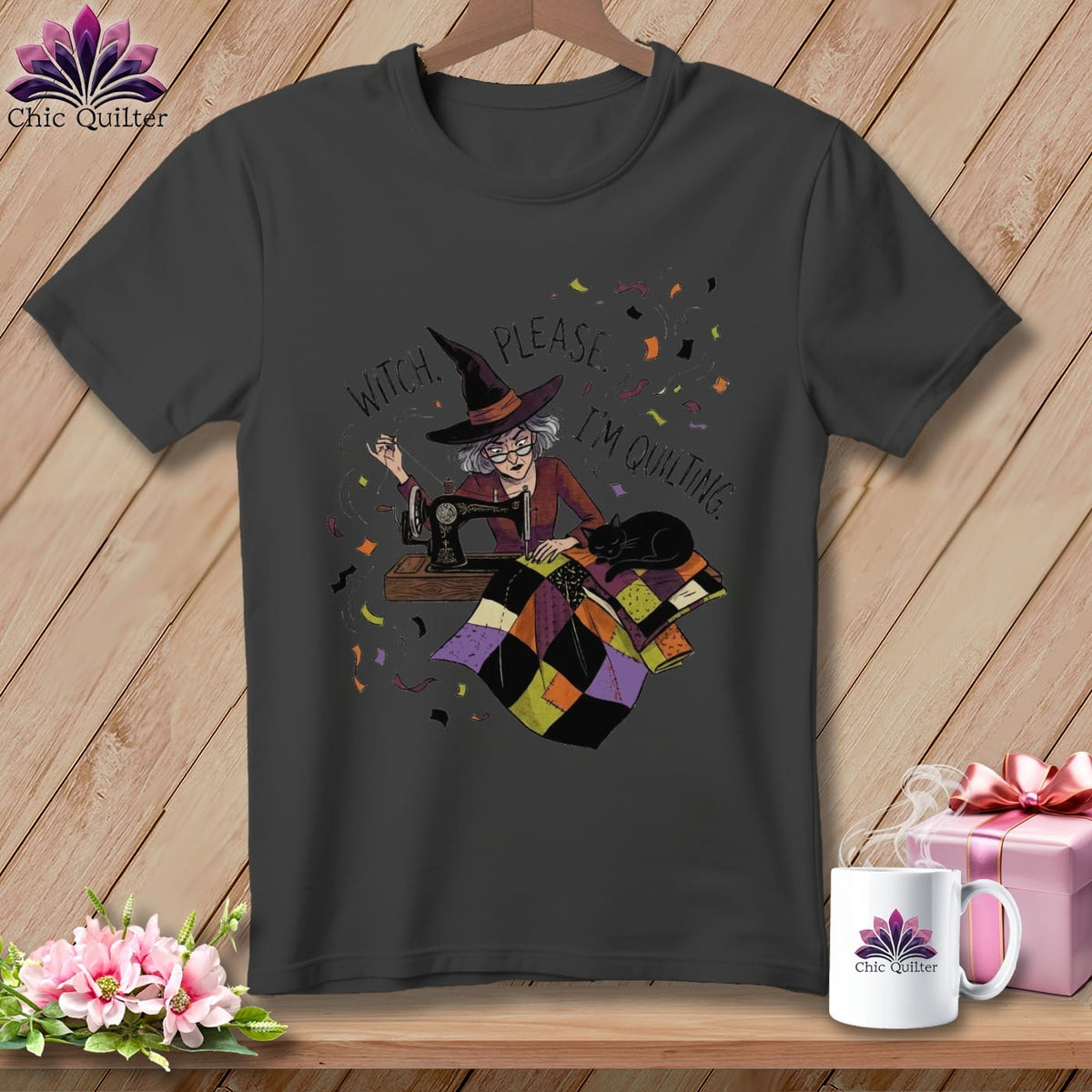 MyDesigns Physical Item S / Asphalt WITCH, PLEASE. I'M QUILTING. ~ Relaxed Fit Tee