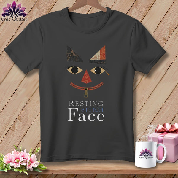 MyDesigns Physical Item S / Asphalt Zip It - Resting Stitch Face ~ Relaxed Fit Tee