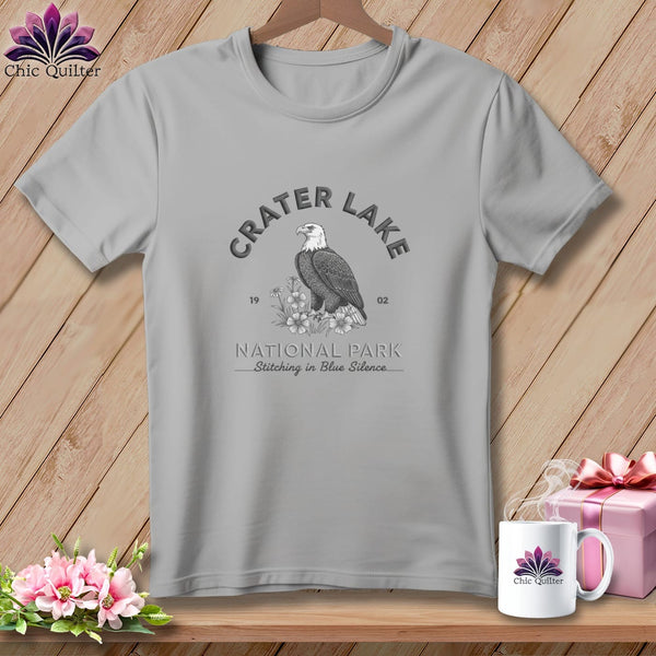 MyDesigns Physical Item S / Athletic Heather Crater Lake National Park, Stitchin In Beauty ~ Relaxed Fit Tee