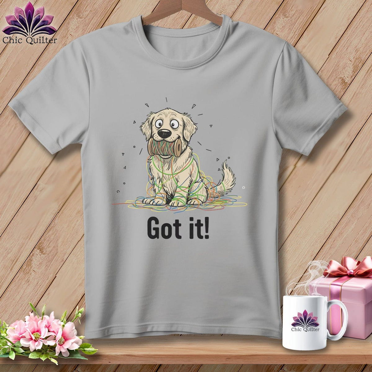 MyDesigns Physical Item S / Athletic Heather Golden Retriever Helper ~ Relaxed Fit Tee