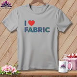 MyDesigns Physical Item S / Athletic Heather I ❤️ Fabric ~ Relaxed Fit Tee