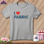 MyDesigns Physical Item S / Athletic Heather I ❤️ Fabric ~ Relaxed Fit Tee