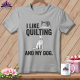 MyDesigns Physical Item S / Athletic Heather I Like Quilting and My Golden ~ Relaxed Fit Tee