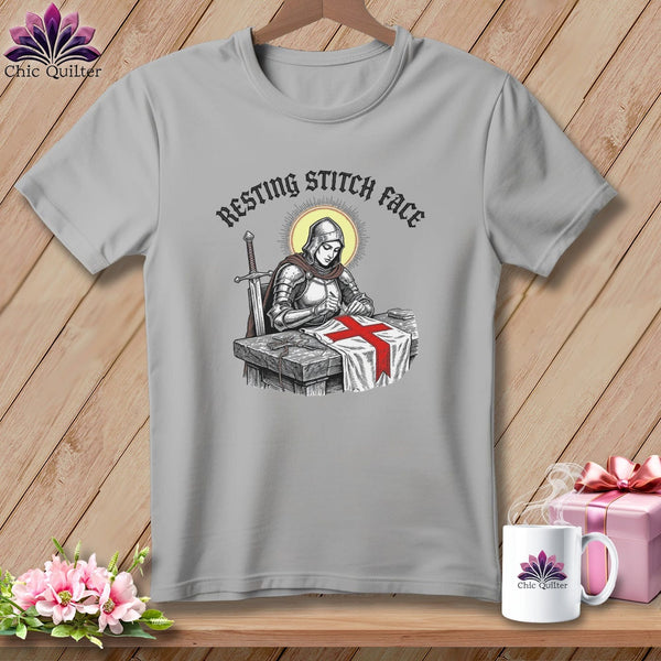 MyDesigns Physical Item S / Athletic Heather Joan of Sew - Resting Stitch Face ~ Relaxed Fit Tee