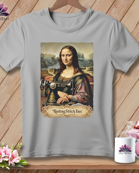 MyDesigns Physical Item S / Athletic Heather Mona Sewsa - Resting Stitch Face ~ Relaxed Fit Tee