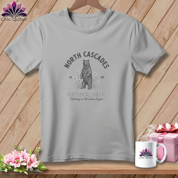 MyDesigns Physical Item S / Athletic Heather North Cascades National Park, Stitchin In Beauty ~ Relaxed Fit Tee