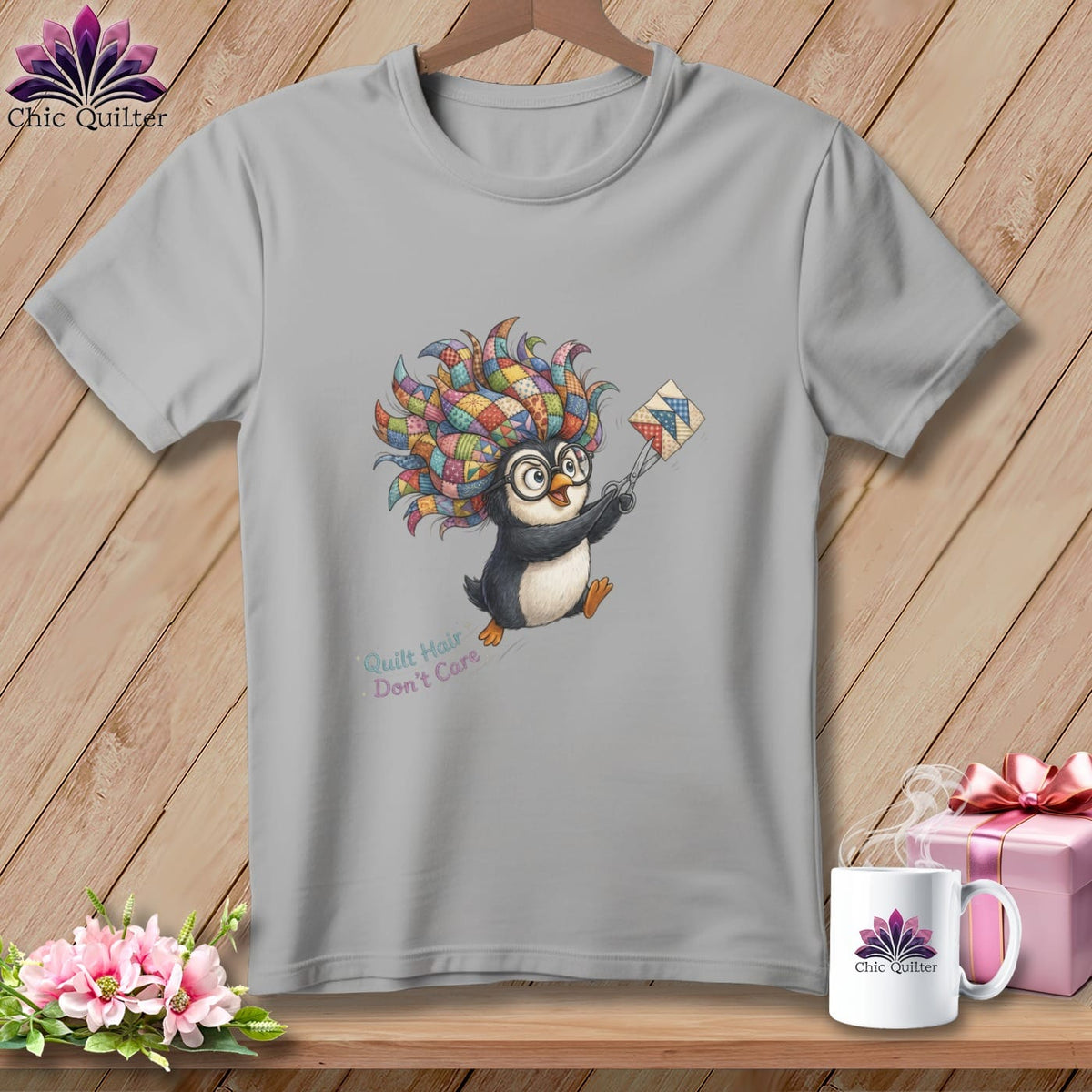 MyDesigns Physical Item S / Athletic Heather Penny's Flying Geese Chase ~ Relaxed Fit Tee