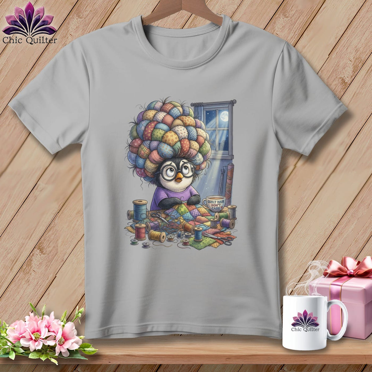 MyDesigns Physical Item S / Athletic Heather Penny's Midnight Quilting Hour ~ Relaxed Fit Tee