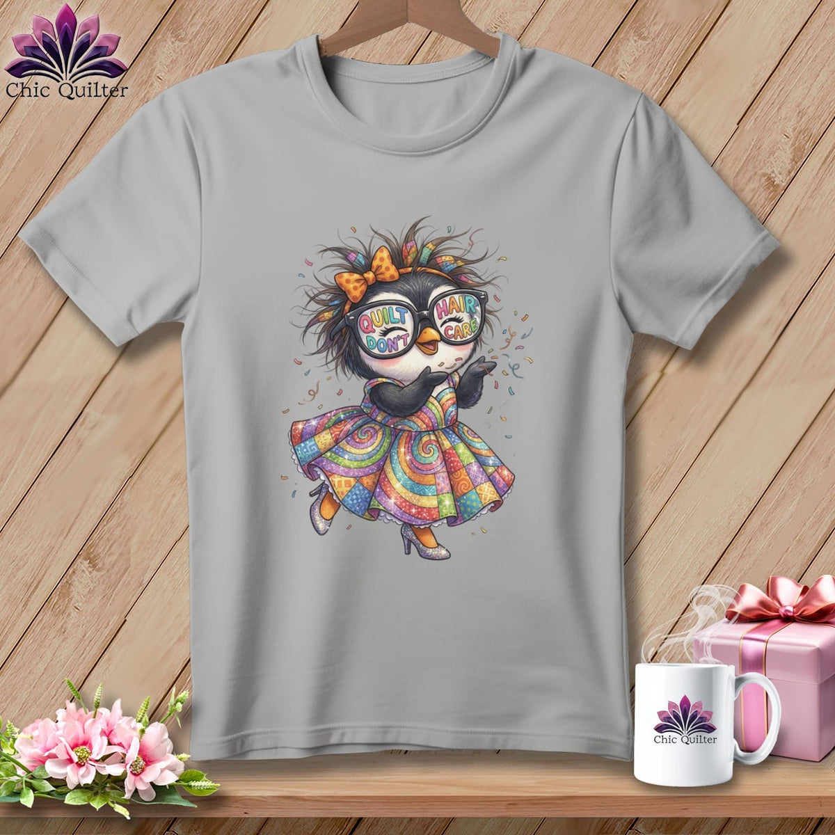 MyDesigns Physical Item S / Athletic Heather Penny's Patchwork Runway ~ Relaxed Fit Tee