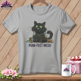 MyDesigns Physical Item S / Athletic Heather Purr ~ fect Mess! ~ Relaxed Fit Tee