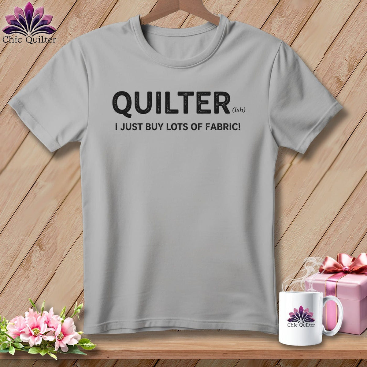 MyDesigns Physical Item S / Athletic Heather Quilter(ish) ~ I Just Buy Lots of Fabric! ~ Relaxed Fit Tee