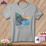 MyDesigns Physical Item S / Athletic Heather Stitchin' in Acadia National Park ~ Relaxed Fit Tee