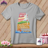 MyDesigns Physical Item S / Athletic Heather Stitchin' in Alabama ~ Relaxed Fit Tee