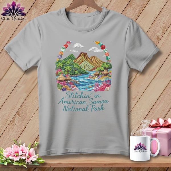 MyDesigns Physical Item S / Athletic Heather Stitchin' in American Samoa National Park ~ Relaxed Fit Tee