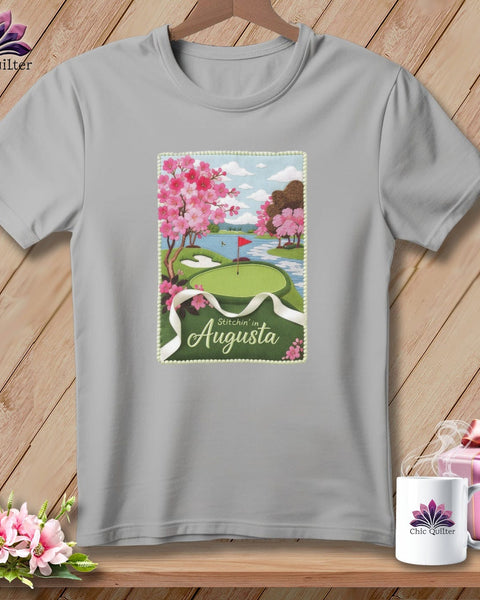 MyDesigns Physical Item S / Athletic Heather Stitchin' in Augusta ~ Relaxed Fit Tee
