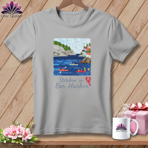 MyDesigns Physical Item S / Athletic Heather Stitchin' in Bar Harbor ~ Relaxed Fit Tee