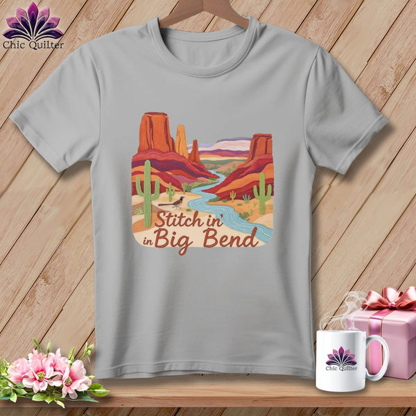 MyDesigns Physical Item S / Athletic Heather Stitchin' in Big Bend ~ Relaxed Fit Tee