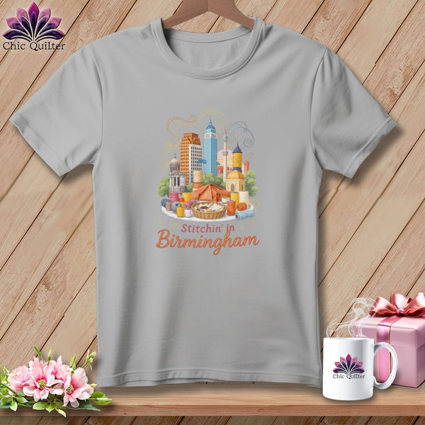 MyDesigns Physical Item S / Athletic Heather Stitchin' in Birmingham ~ Relaxed Fit Tee