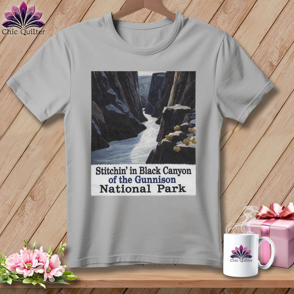 MyDesigns Physical Item S / Athletic Heather Stitchin' in Black Canyon of the Gunnison National Park ~ Relaxed Fit Tee