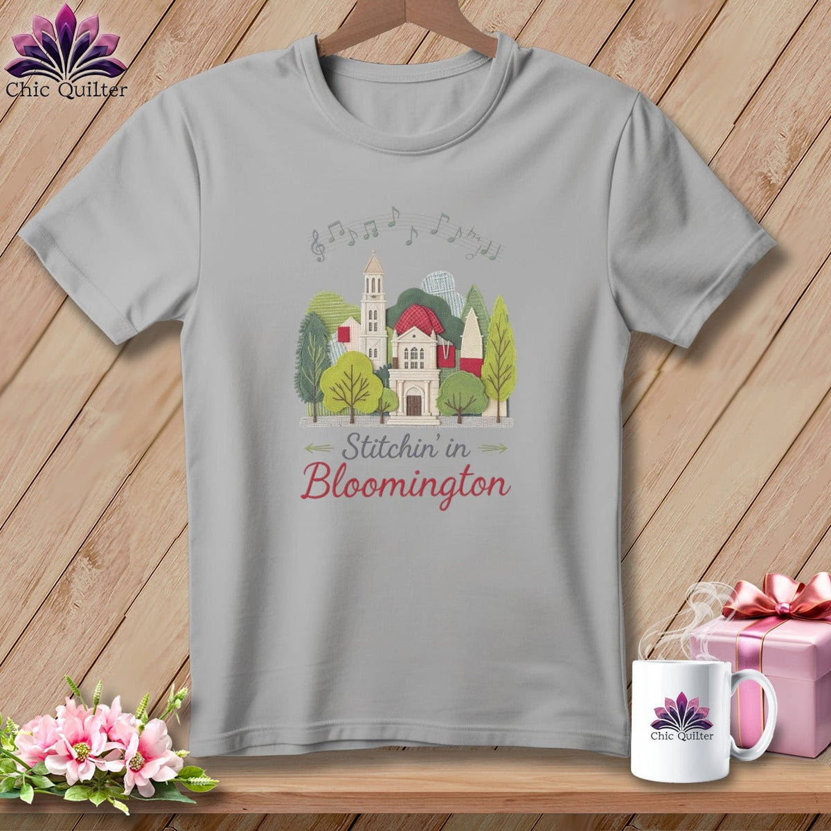 MyDesigns Physical Item S / Athletic Heather Stitchin' in Bloomington ~ Relaxed Fit Tee