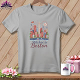 MyDesigns Physical Item S / Athletic Heather Stitchin' in Boston ~ Relaxed Fit Tee