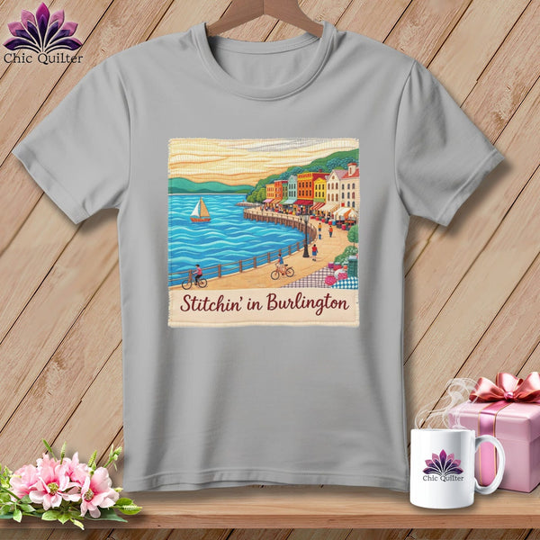 MyDesigns Physical Item S / Athletic Heather Stitchin' in Burlington ~ Relaxed Fit Tee
