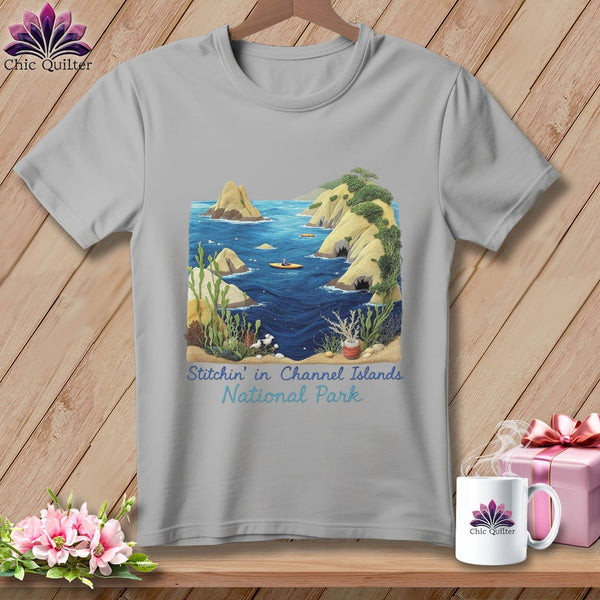 MyDesigns Physical Item S / Athletic Heather Stitchin' in Channel Islands National Park ~ Relaxed Fit Tee