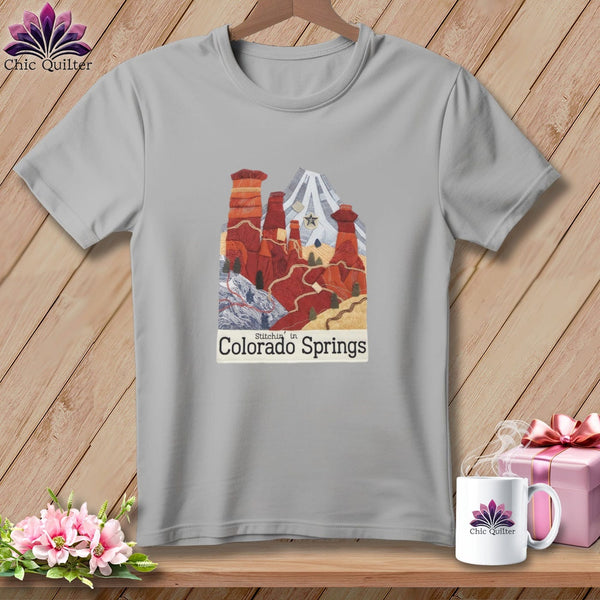 MyDesigns Physical Item S / Athletic Heather Stitchin' in Colorado Springs ~ Relaxed Fit Tee