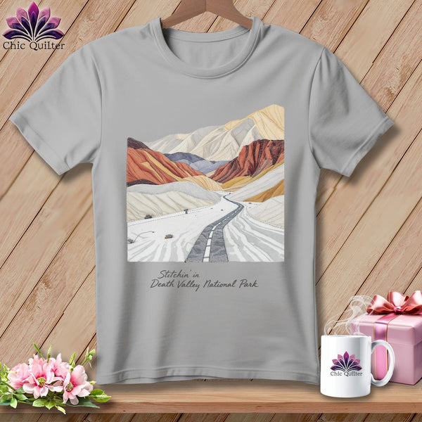 MyDesigns Physical Item S / Athletic Heather Stitchin' in Death Valley National Park ~ Relaxed Fit Tee