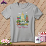 MyDesigns Physical Item S / Athletic Heather Stitchin' in Des Moines ~ Relaxed Fit Tee