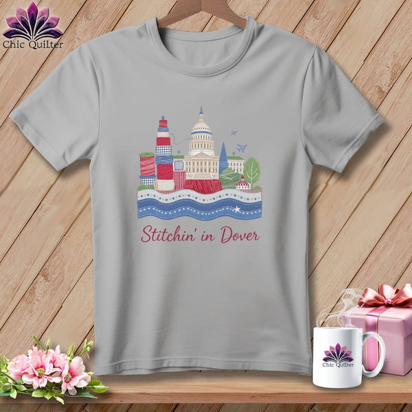 MyDesigns Physical Item S / Athletic Heather Stitchin' in Dover ~ Relaxed Fit Tee