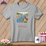 MyDesigns Physical Item S / Athletic Heather Stitchin' in Dubuque ~ Relaxed Fit Tee