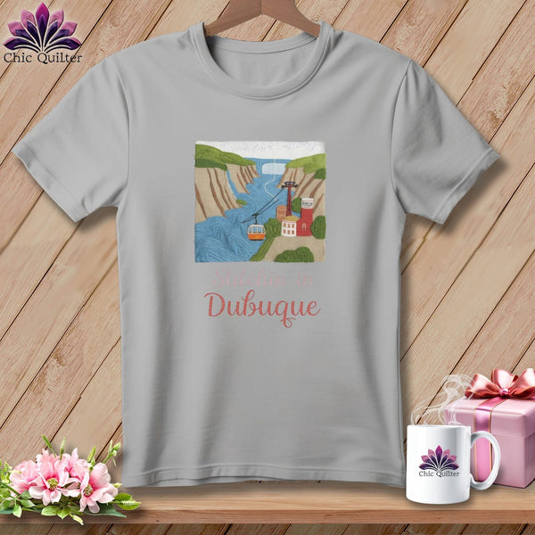 MyDesigns Physical Item S / Athletic Heather Stitchin' in Dubuque ~ Relaxed Fit Tee