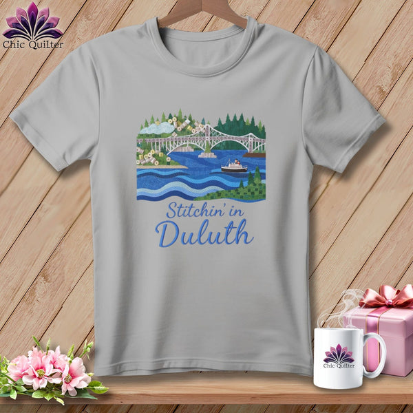 MyDesigns Physical Item S / Athletic Heather Stitchin' in Duluth ~ Relaxed Fit Tee