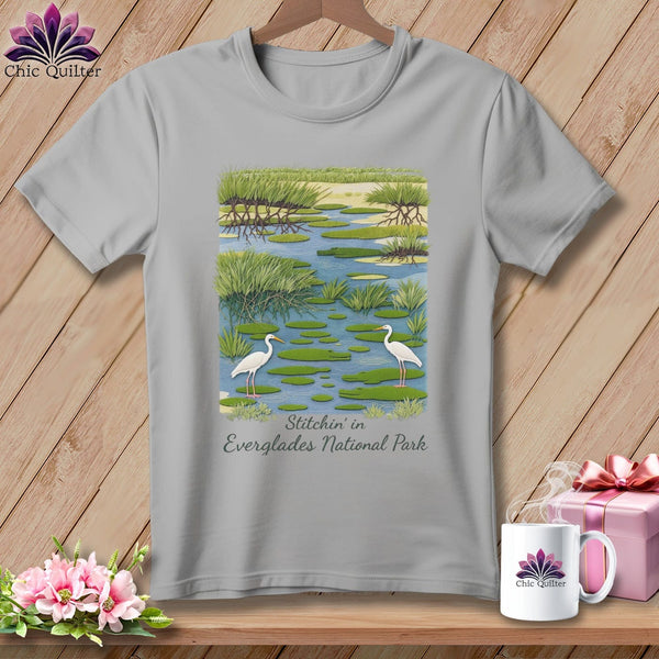 MyDesigns Physical Item S / Athletic Heather Stitchin' in Everglades National Park ~ Relaxed Fit Tee