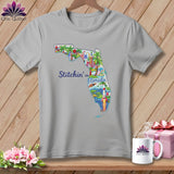 MyDesigns Physical Item S / Athletic Heather Stitchin' in Florida ~ Relaxed Fit Tee