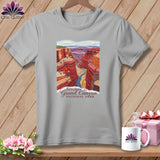 MyDesigns Physical Item S / Athletic Heather Stitchin' in Grand Canyon ~ Relaxed Fit Tee