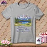 MyDesigns Physical Item S / Athletic Heather Stitchin' in Grand Teton National Park ~ Relaxed Fit Tee