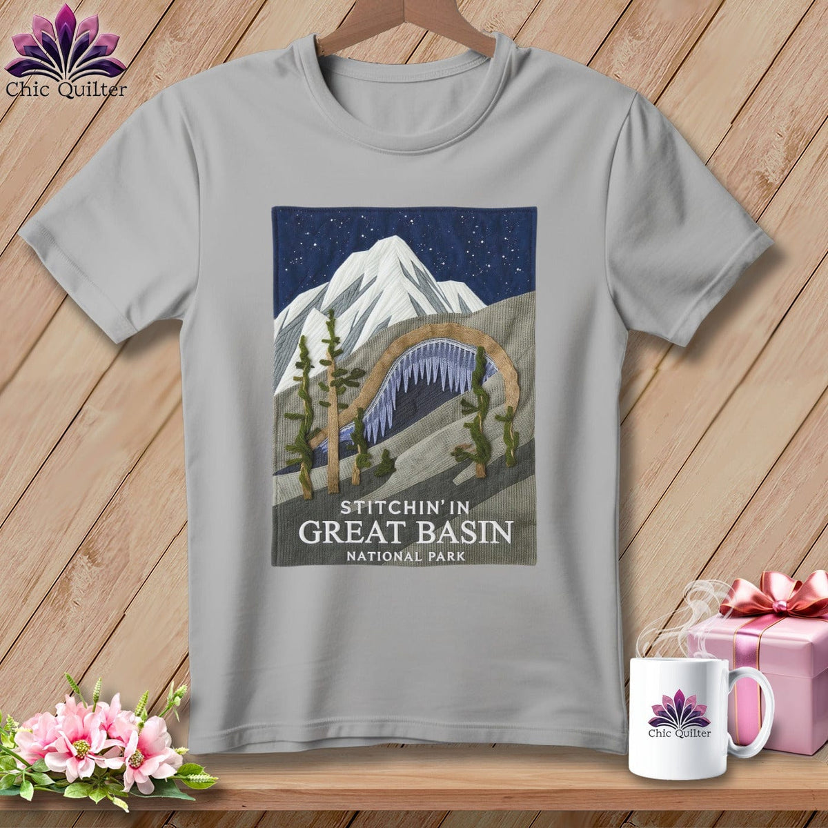 MyDesigns Physical Item S / Athletic Heather Stitchin' in Great Basin National Park ~ Relaxed Fit Tee