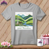 MyDesigns Physical Item S / Athletic Heather Stitchin' in Green Mountains ~ Relaxed Fit Tee