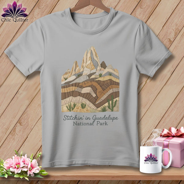 MyDesigns Physical Item S / Athletic Heather Stitchin' in Guadalupe Mountains National Park ~ Relaxed Fit Tee