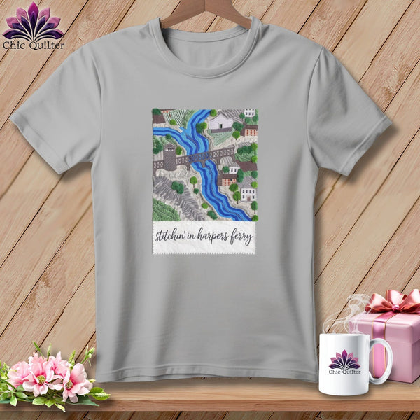 MyDesigns Physical Item S / Athletic Heather Stitchin' in Harpers Ferry ~ Relaxed Fit Tee