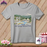 MyDesigns Physical Item S / Athletic Heather Stitchin' in Hot Springs National Park ~ Relaxed Fit Tee