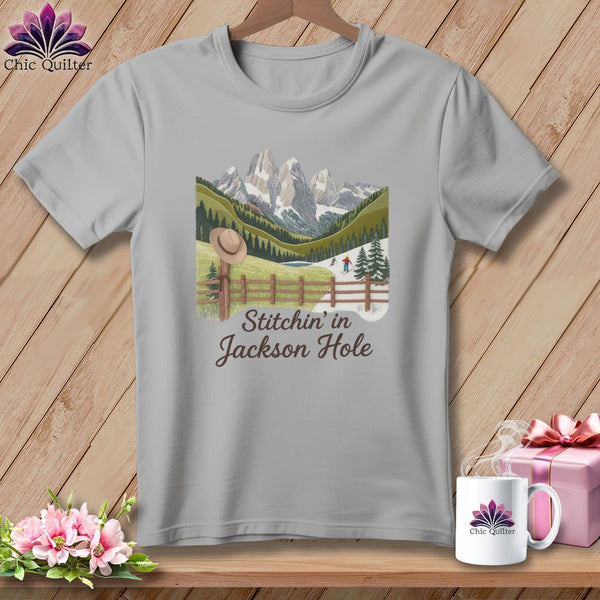 MyDesigns Physical Item S / Athletic Heather Stitchin' in Jackson Hole ~ Relaxed Fit Tee