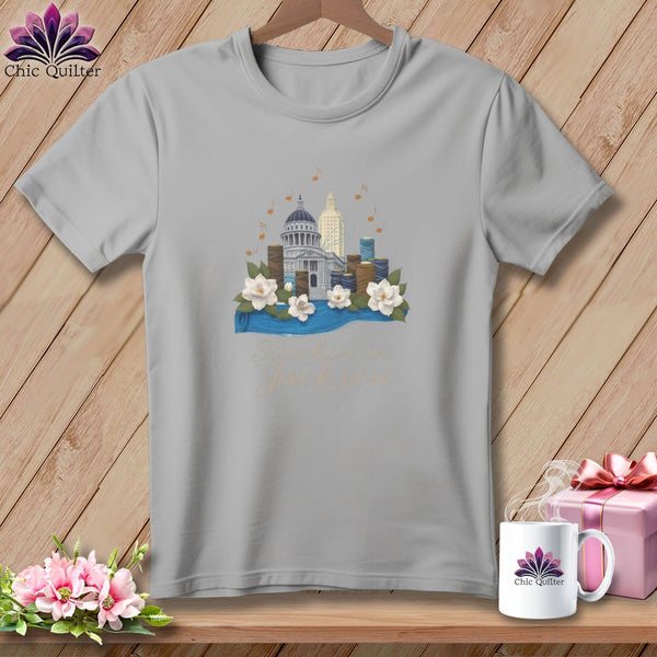 MyDesigns Physical Item S / Athletic Heather Stitchin' in Jackson ~ Relaxed Fit Tee