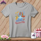 MyDesigns Physical Item S / Athletic Heather Stitchin' in Kansas City ~ Relaxed Fit Tee