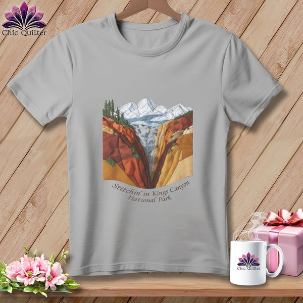 MyDesigns Physical Item S / Athletic Heather Stitchin' in Kings Canyon National Park ~ Relaxed Fit Tee