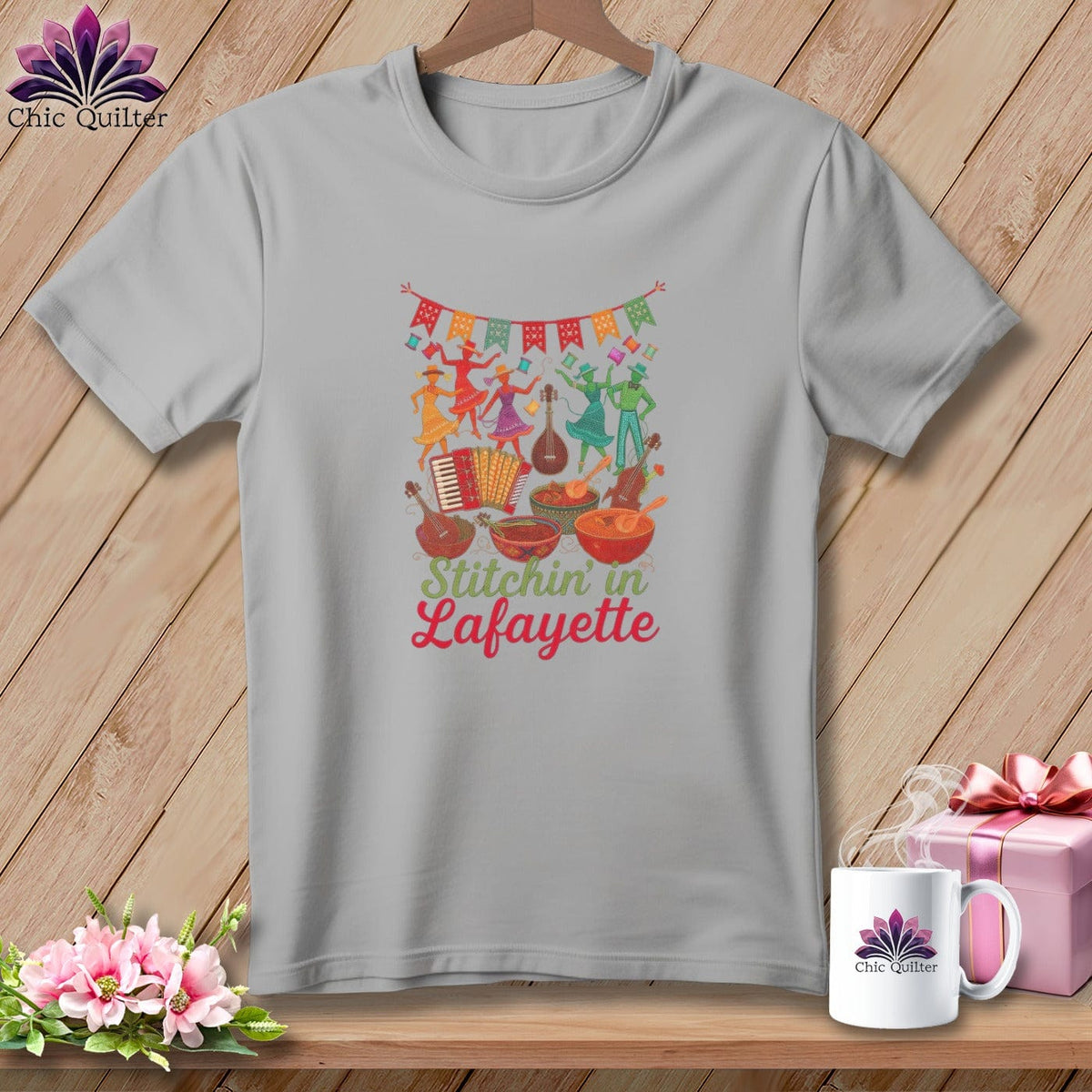 MyDesigns Physical Item S / Athletic Heather Stitchin' in Lafayette ~ Relaxed Fit Tee
