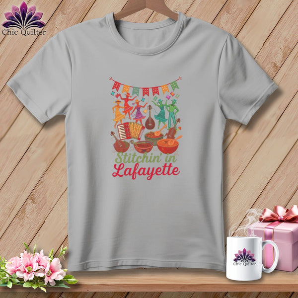 MyDesigns Physical Item S / Athletic Heather Stitchin' in Lafayette ~ Relaxed Fit Tee