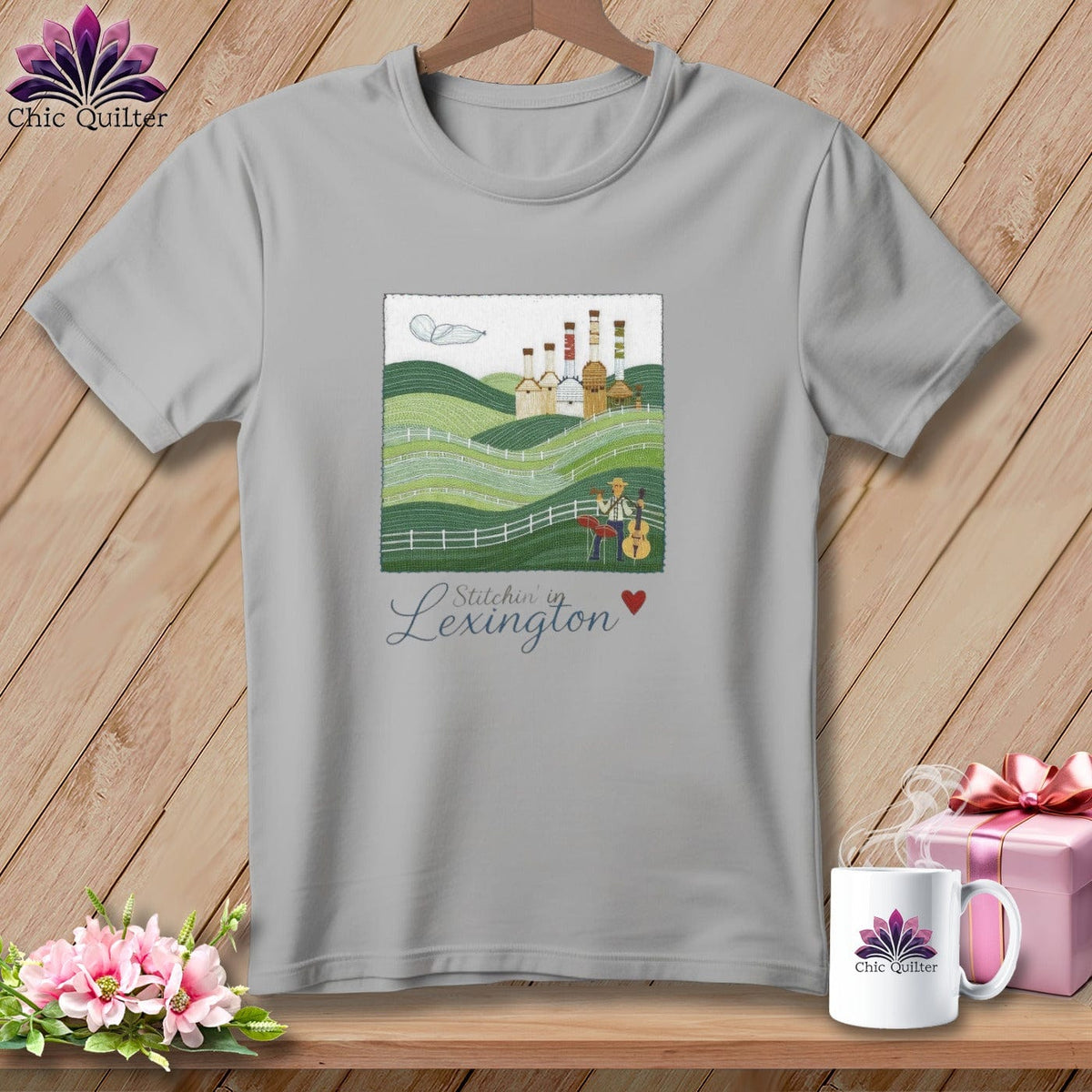 MyDesigns Physical Item S / Athletic Heather Stitchin' in Lexington ~ Relaxed Fit Tee